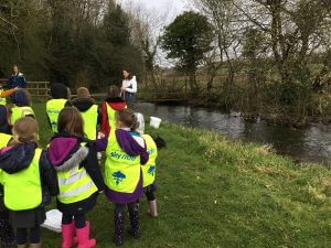 Trout release with local school