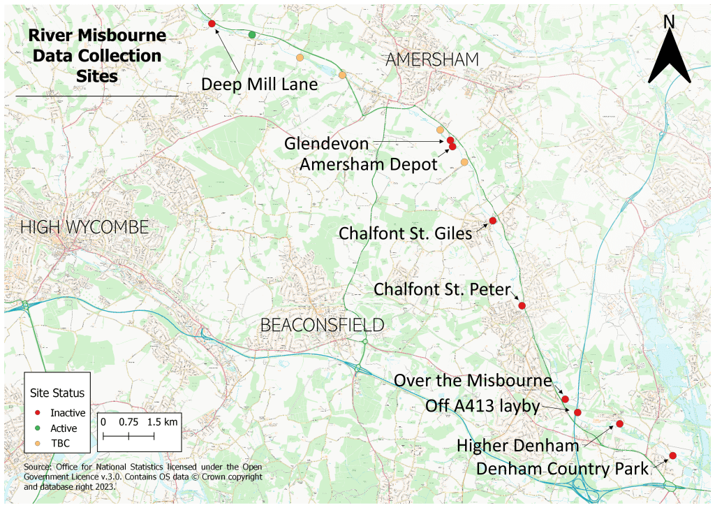 River Misbourne Riverfly map